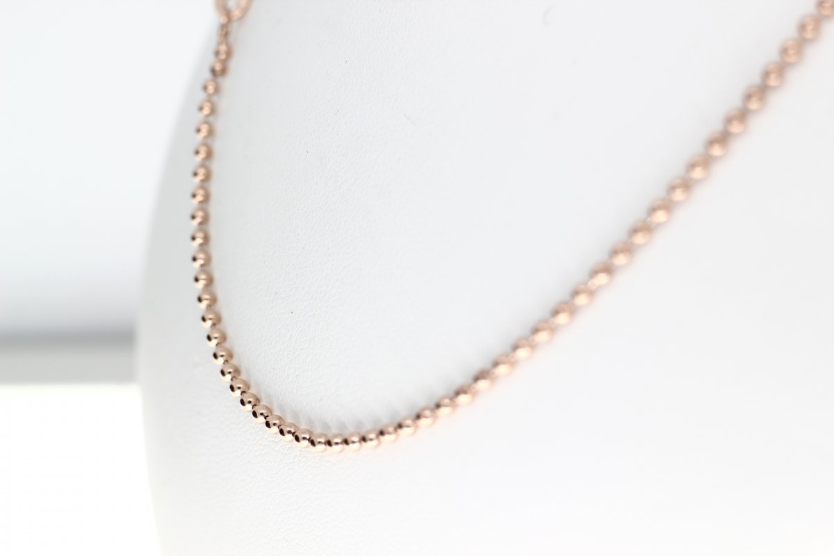 Balletjes Collier 14 Karaat Roodgoud 2mm